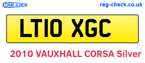LT10XGC are the vehicle registration plates.