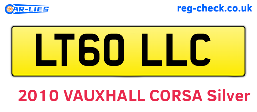 LT60LLC are the vehicle registration plates.