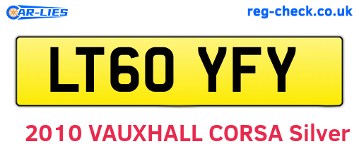LT60YFY are the vehicle registration plates.