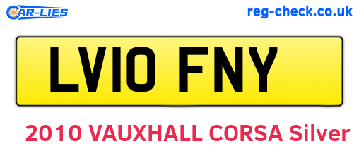 LV10FNY are the vehicle registration plates.