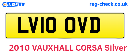 LV10OVD are the vehicle registration plates.