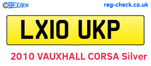 LX10UKP are the vehicle registration plates.