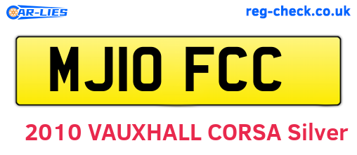 MJ10FCC are the vehicle registration plates.