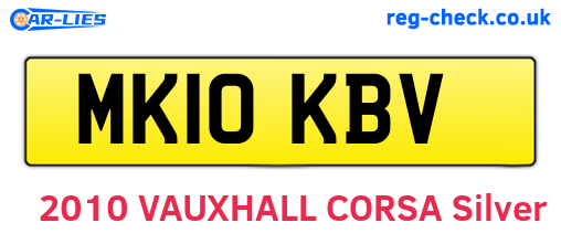 MK10KBV are the vehicle registration plates.