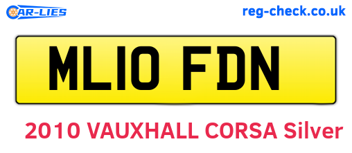 ML10FDN are the vehicle registration plates.