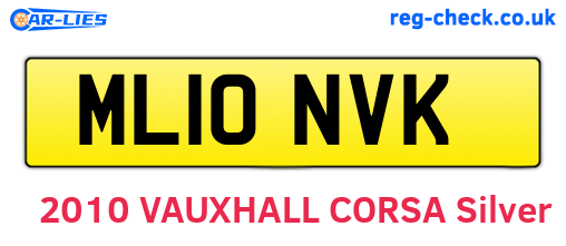 ML10NVK are the vehicle registration plates.