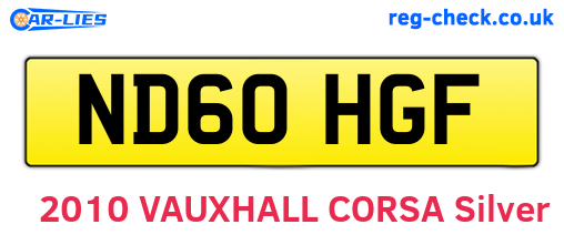 ND60HGF are the vehicle registration plates.