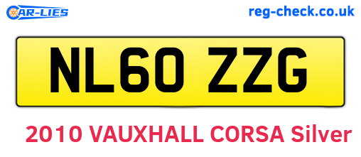 NL60ZZG are the vehicle registration plates.
