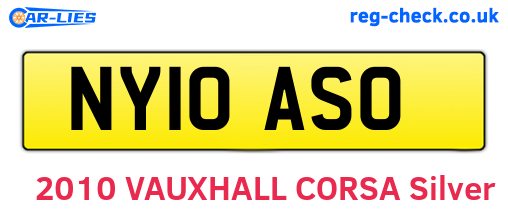 NY10ASO are the vehicle registration plates.