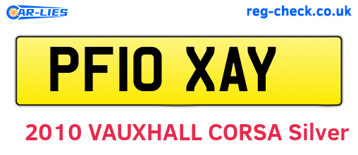 PF10XAY are the vehicle registration plates.