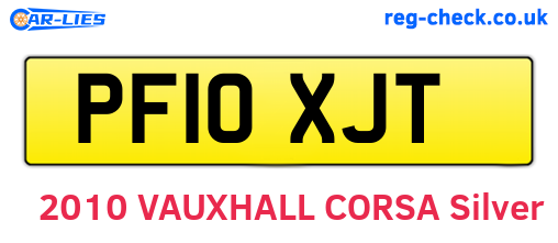 PF10XJT are the vehicle registration plates.