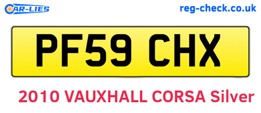 PF59CHX are the vehicle registration plates.