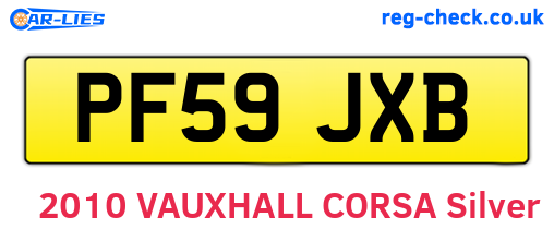 PF59JXB are the vehicle registration plates.