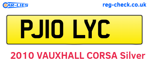 PJ10LYC are the vehicle registration plates.