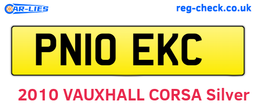 PN10EKC are the vehicle registration plates.