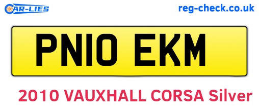 PN10EKM are the vehicle registration plates.