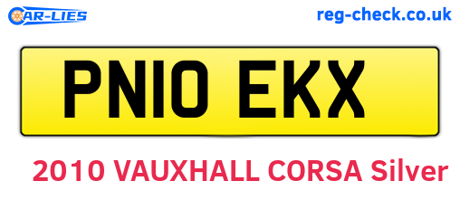 PN10EKX are the vehicle registration plates.