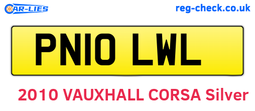 PN10LWL are the vehicle registration plates.