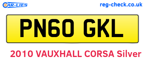 PN60GKL are the vehicle registration plates.