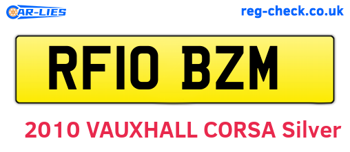 RF10BZM are the vehicle registration plates.