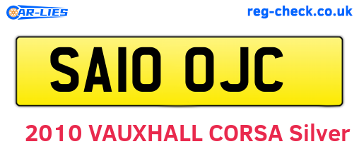 SA10OJC are the vehicle registration plates.