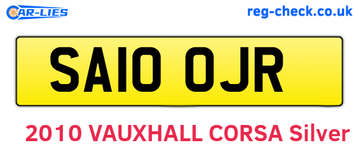 SA10OJR are the vehicle registration plates.