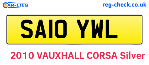 SA10YWL are the vehicle registration plates.