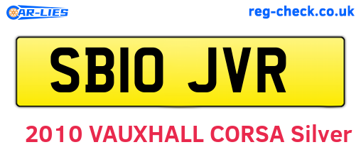 SB10JVR are the vehicle registration plates.