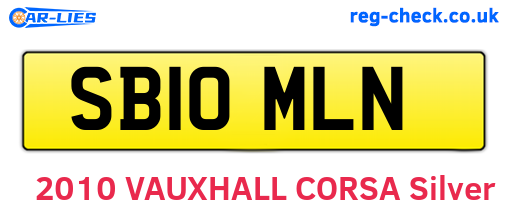 SB10MLN are the vehicle registration plates.