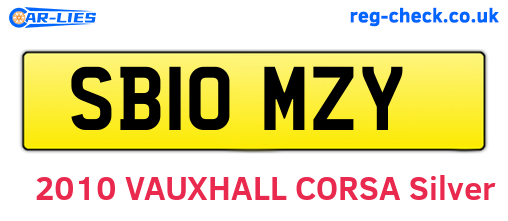 SB10MZY are the vehicle registration plates.
