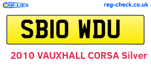 SB10WDU are the vehicle registration plates.