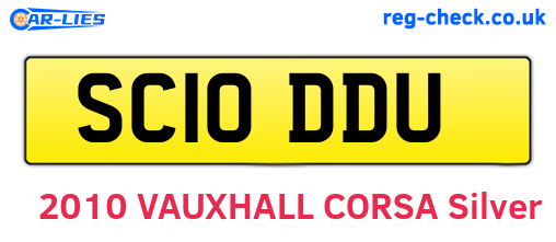 SC10DDU are the vehicle registration plates.