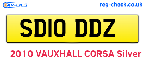 SD10DDZ are the vehicle registration plates.