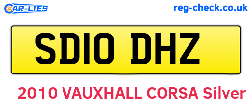 SD10DHZ are the vehicle registration plates.