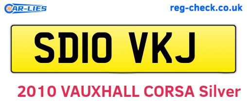 SD10VKJ are the vehicle registration plates.