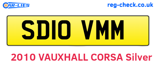 SD10VMM are the vehicle registration plates.