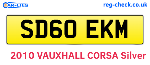SD60EKM are the vehicle registration plates.