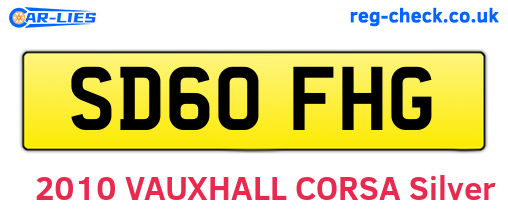 SD60FHG are the vehicle registration plates.