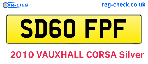 SD60FPF are the vehicle registration plates.