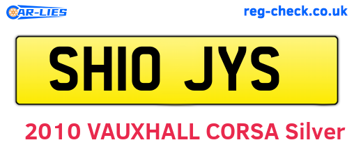 SH10JYS are the vehicle registration plates.