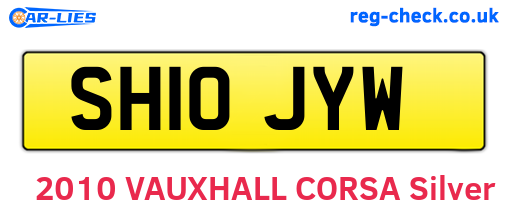 SH10JYW are the vehicle registration plates.