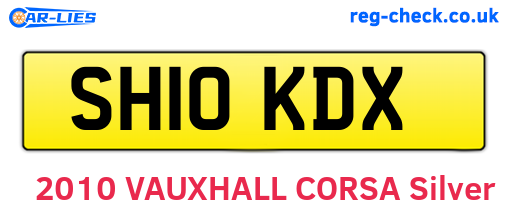 SH10KDX are the vehicle registration plates.