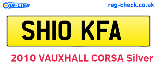 SH10KFA are the vehicle registration plates.