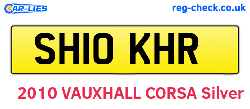 SH10KHR are the vehicle registration plates.