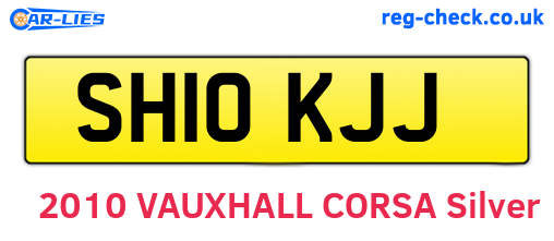 SH10KJJ are the vehicle registration plates.