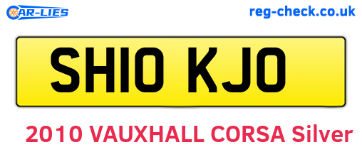 SH10KJO are the vehicle registration plates.