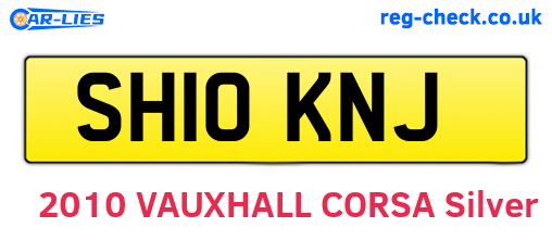 SH10KNJ are the vehicle registration plates.