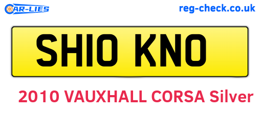 SH10KNO are the vehicle registration plates.