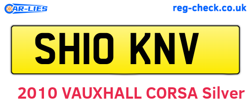 SH10KNV are the vehicle registration plates.