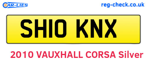 SH10KNX are the vehicle registration plates.